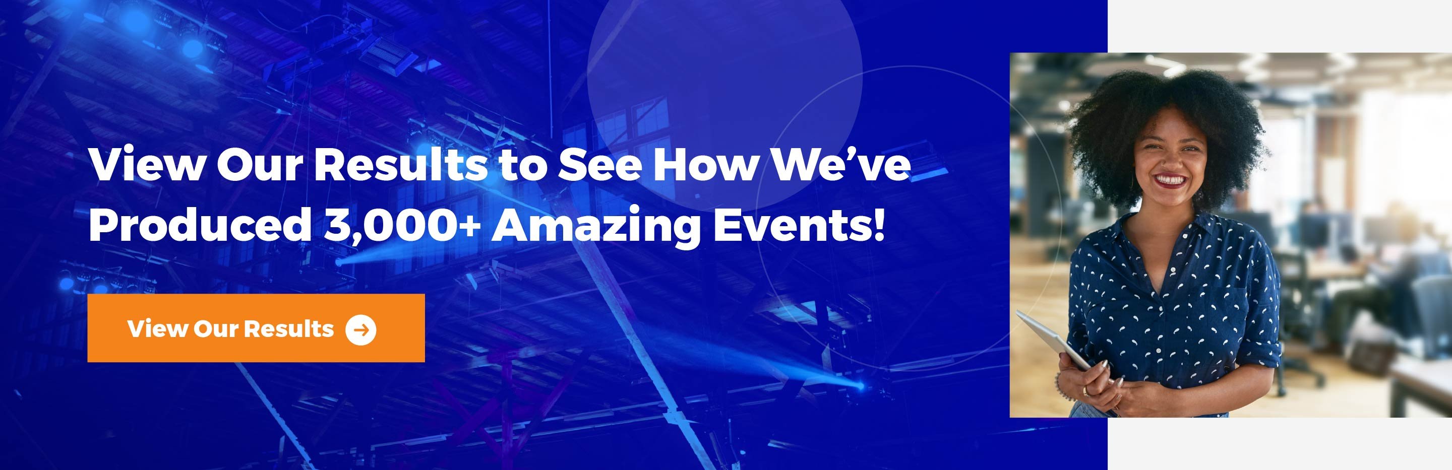 View our results to see how we've produced over 3,000 amazing events!