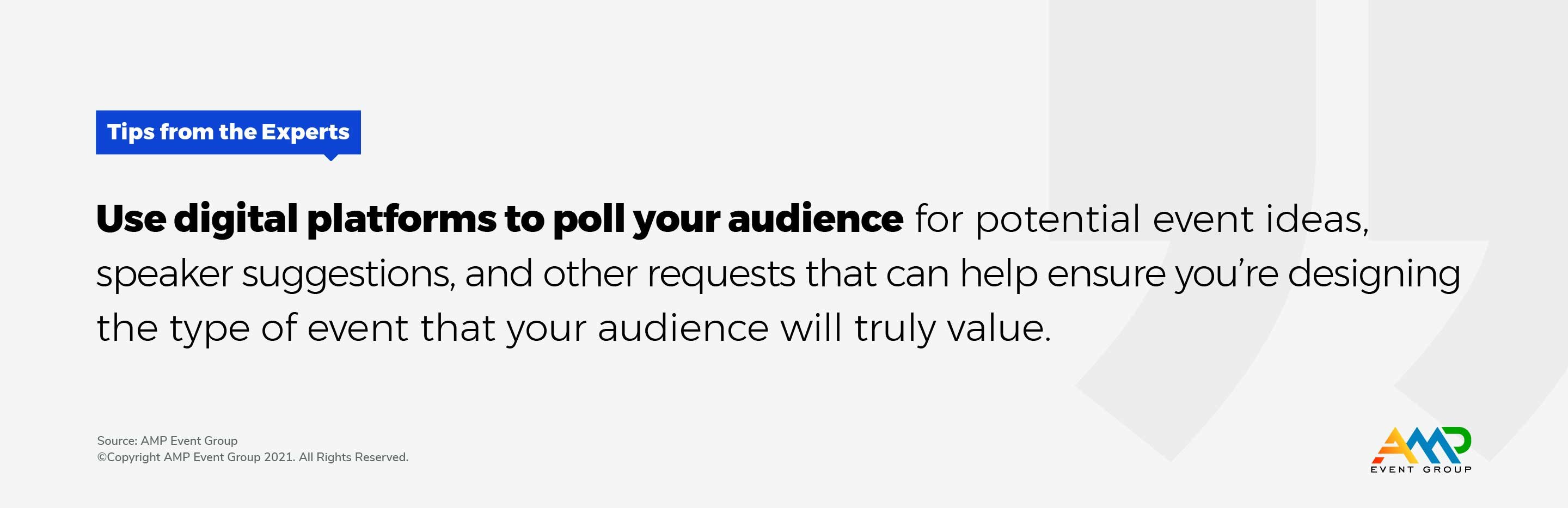 AMP Events: Hybrid Events Make Cents - Digital platforms to poll your audience 